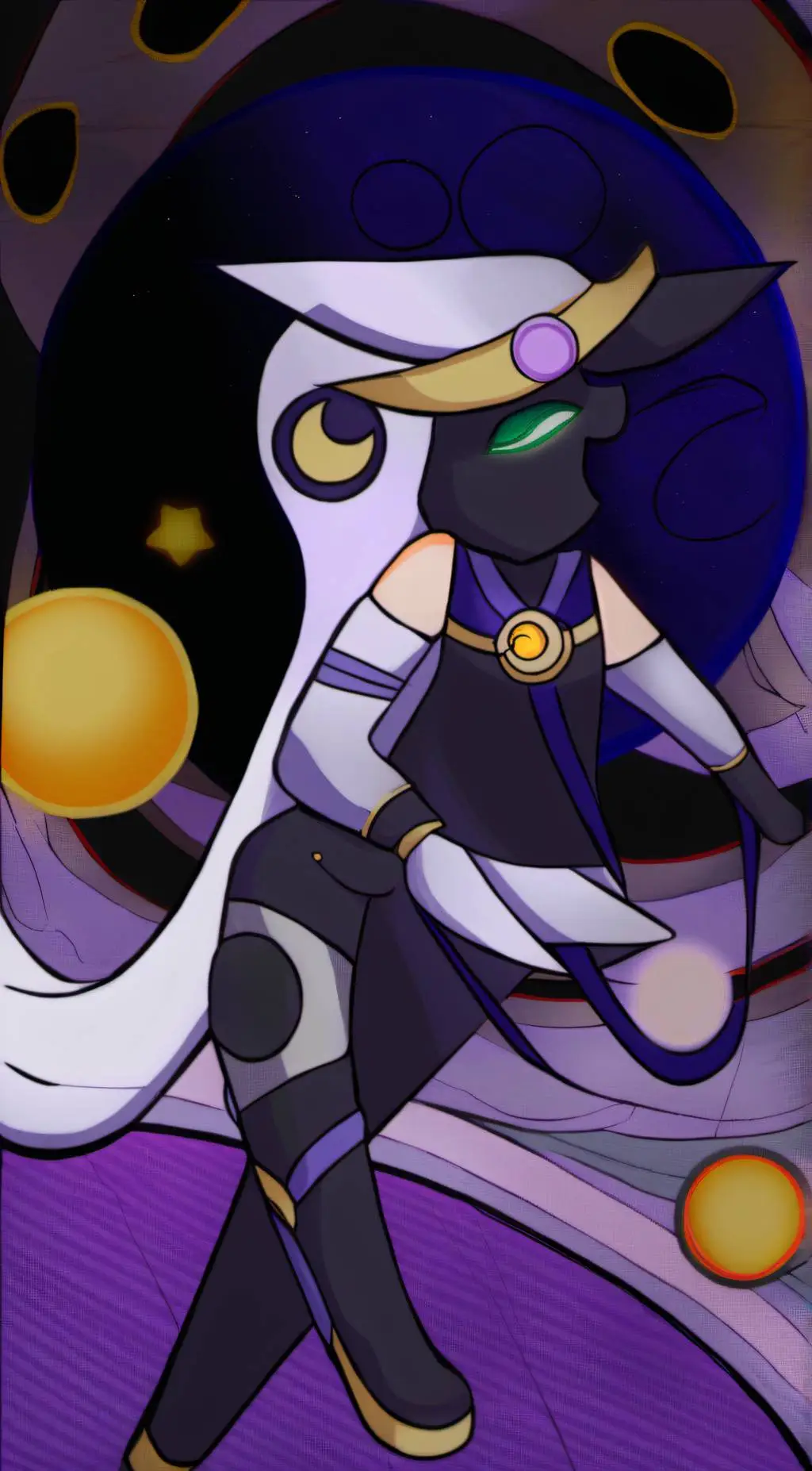 ai character: •MoonDrop• background
