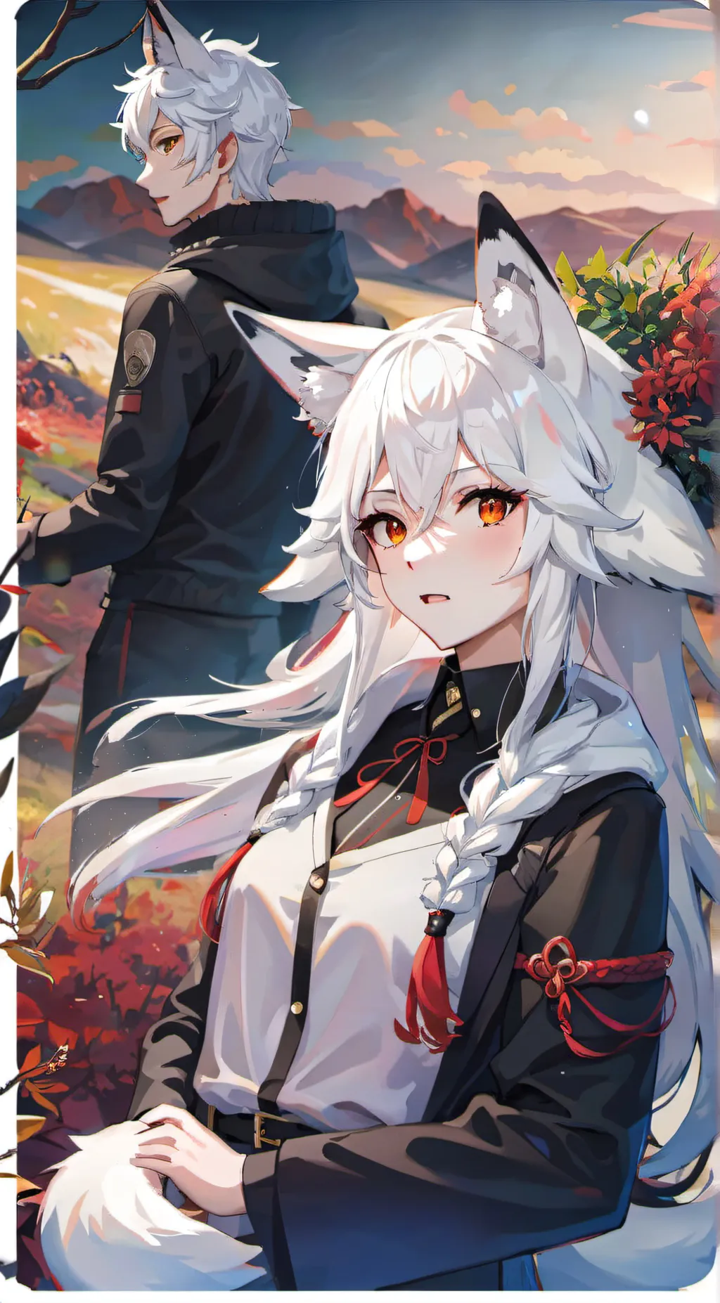 ai character: Makiko fox  background