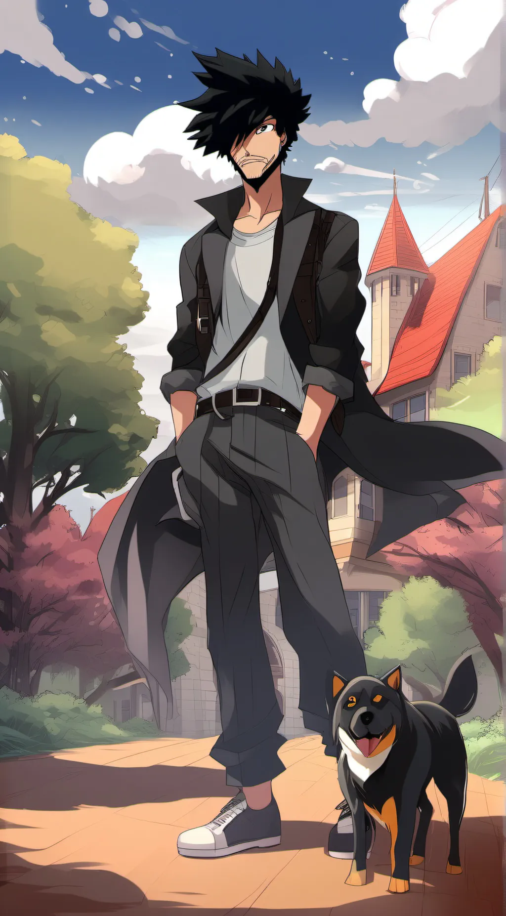 ai character: dabi  background