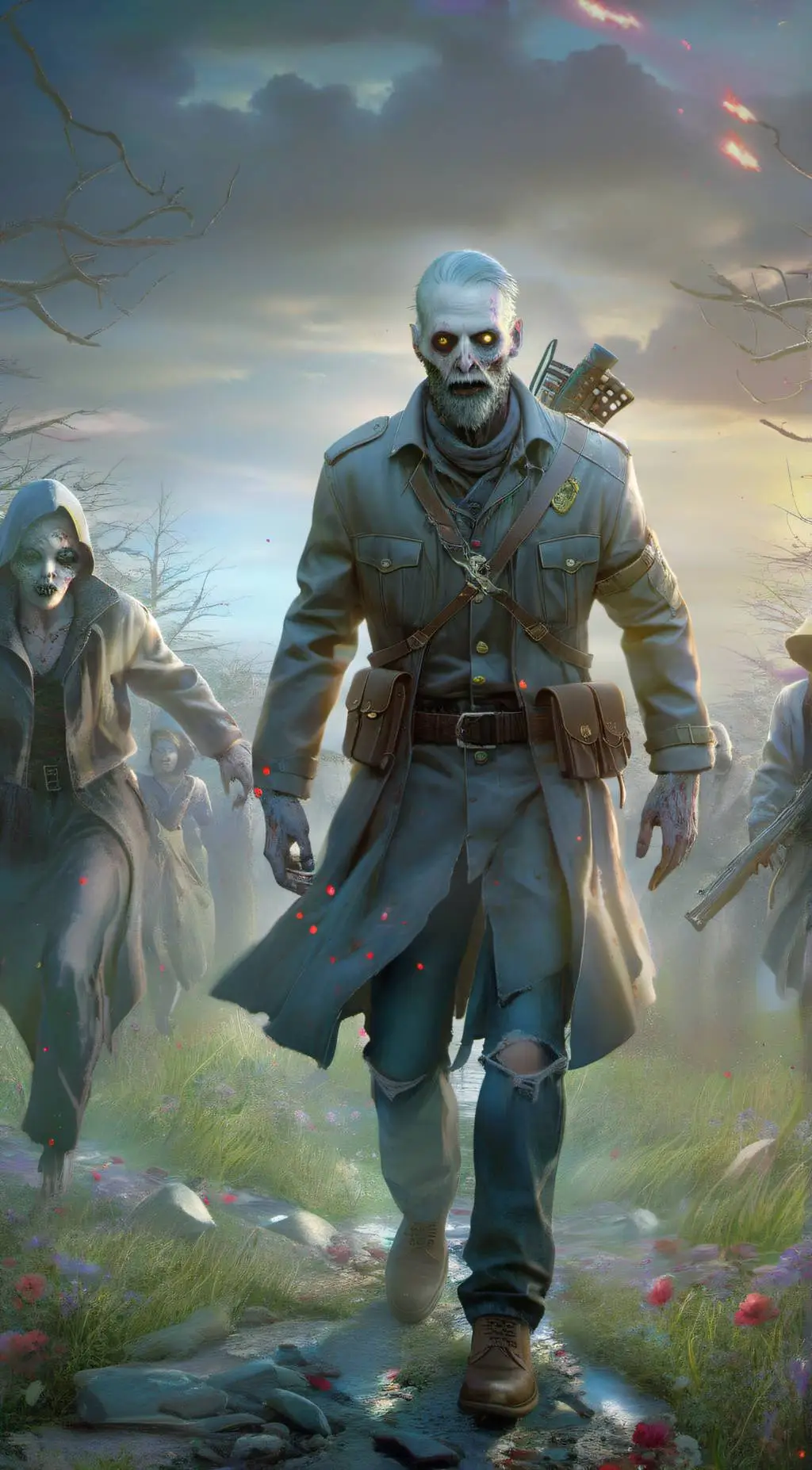 ai character: heat zombies background