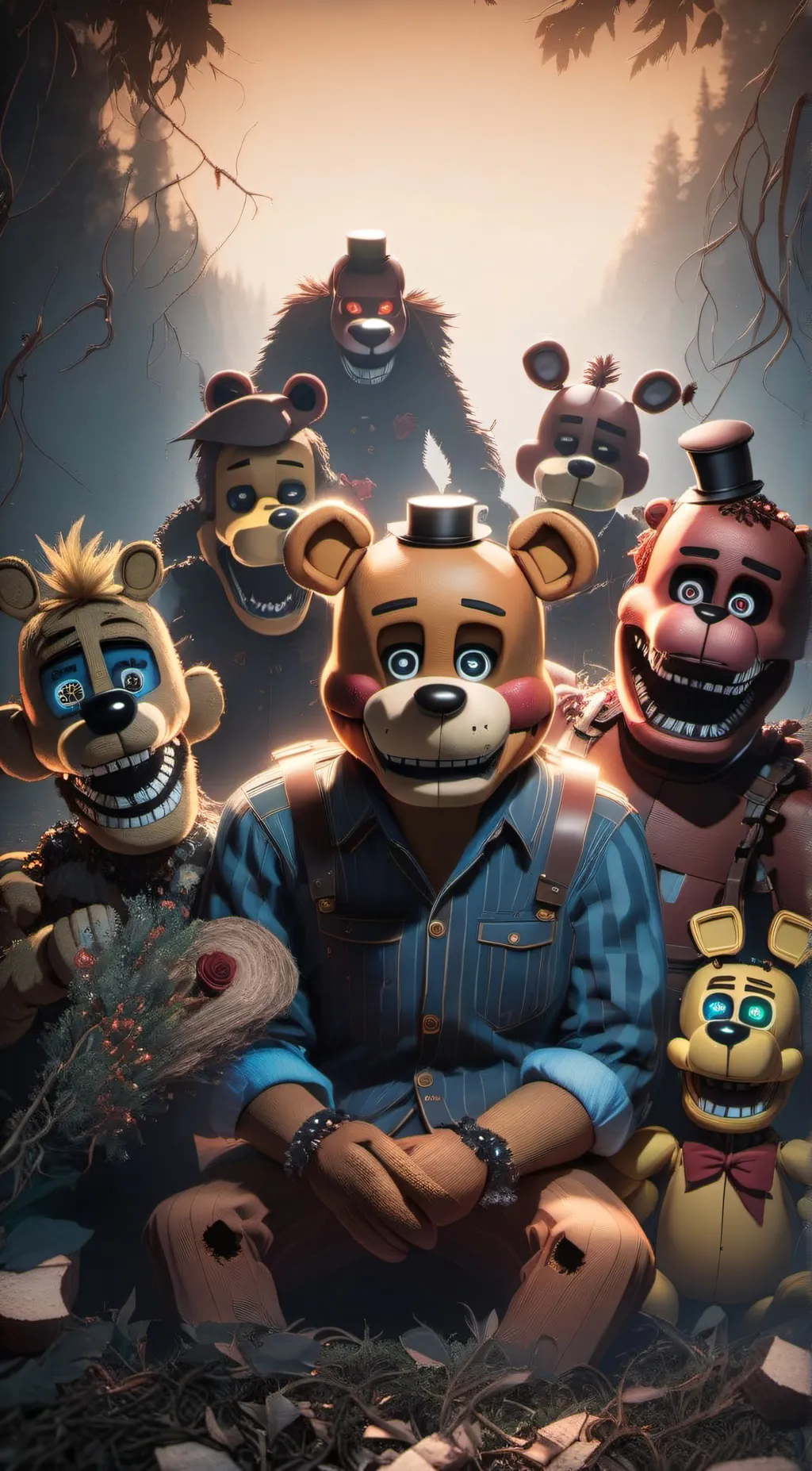 ai character: fnaf 2 background