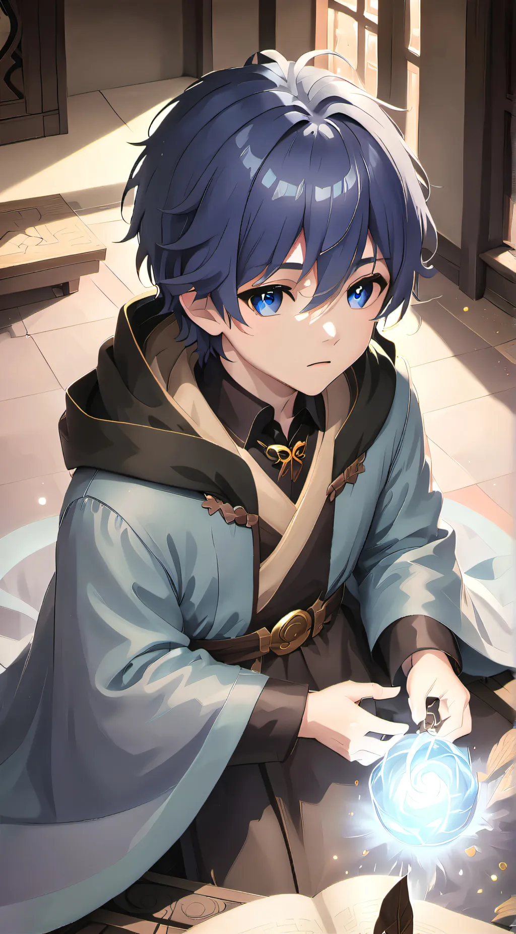 ai character: wave  background