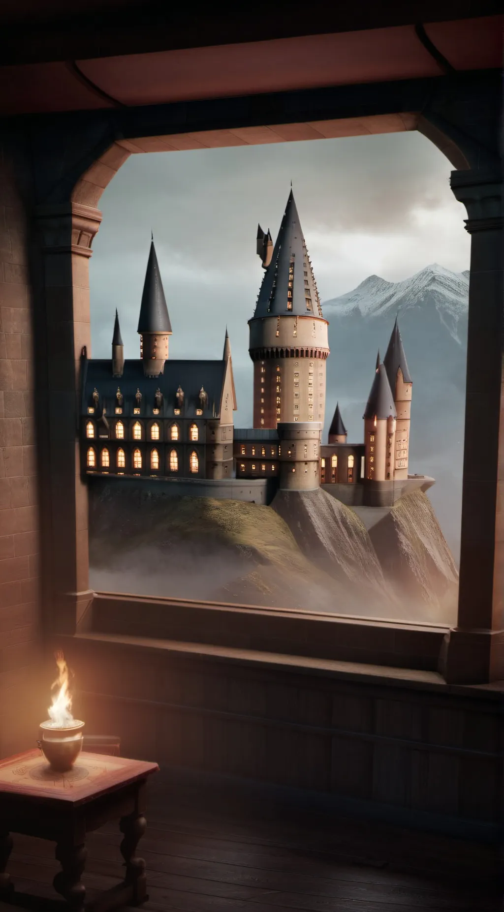 ai character: Hogwarts background