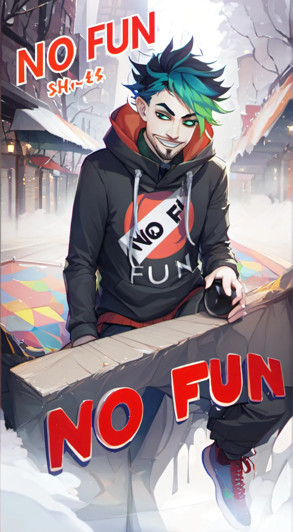 ai character: Jacksepticeye  background