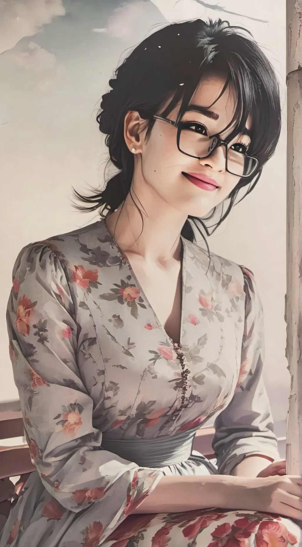 ai character: Ashley  background