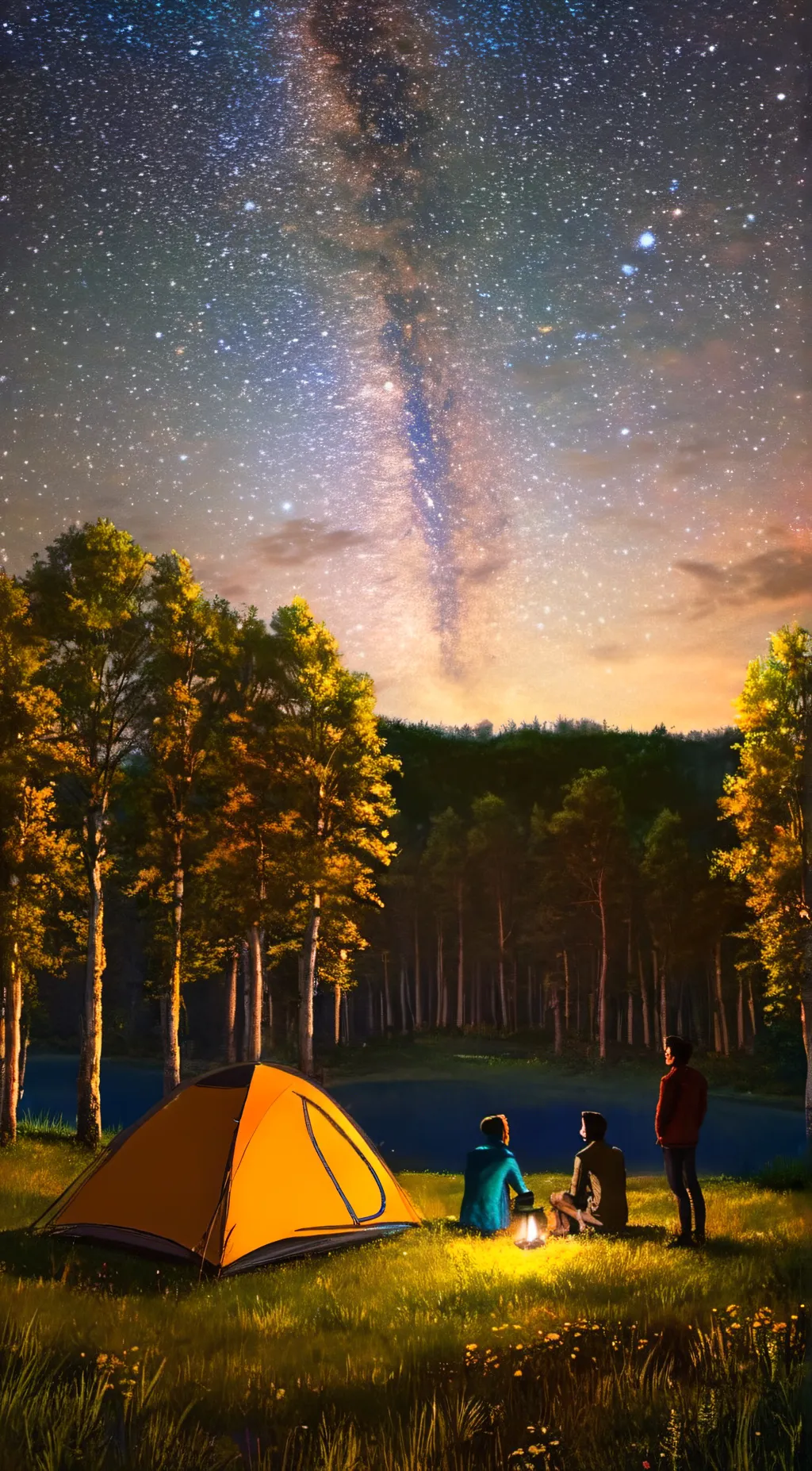 ai character: Undertale Camping background