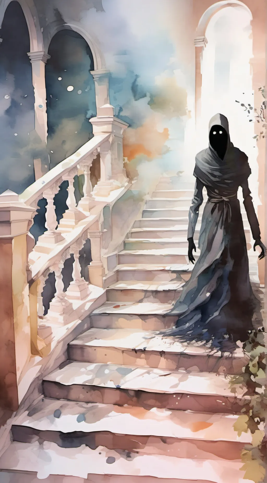 ai character: tall figure background