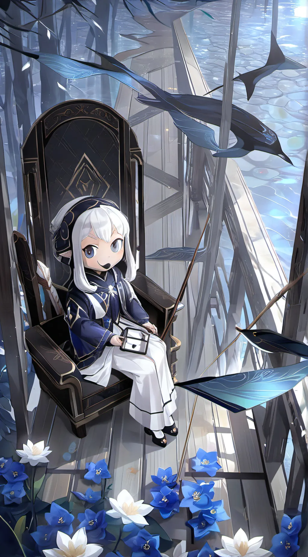 ai character: Uzi x N background