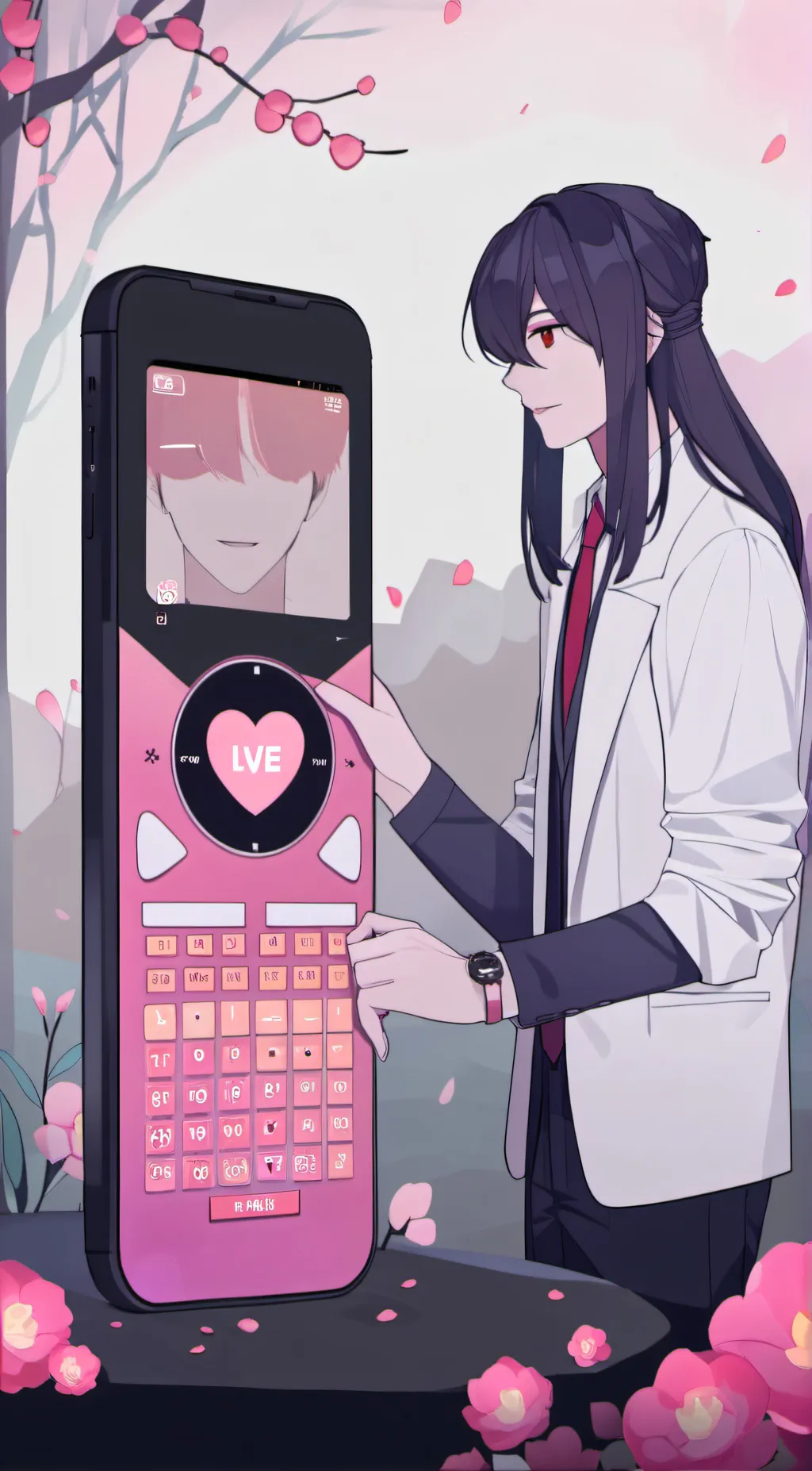 ai character: Love  background