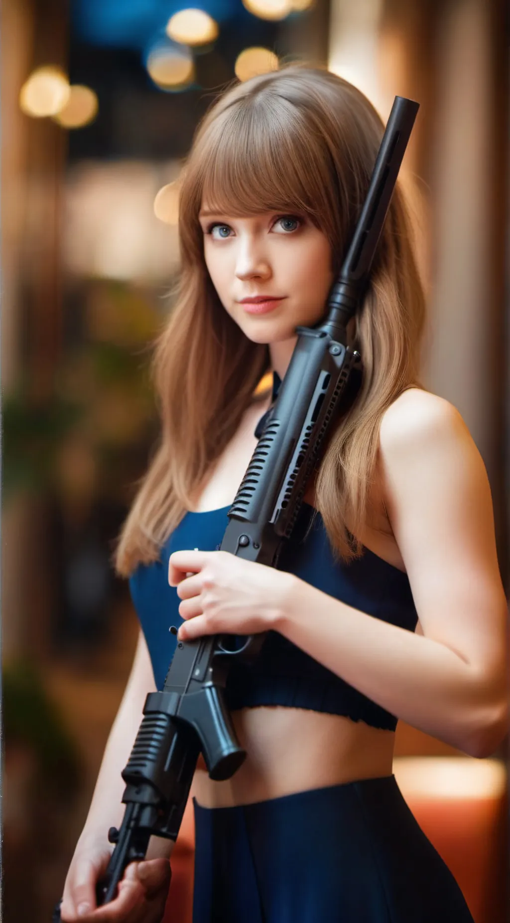 ai character: Ellie Williams  background