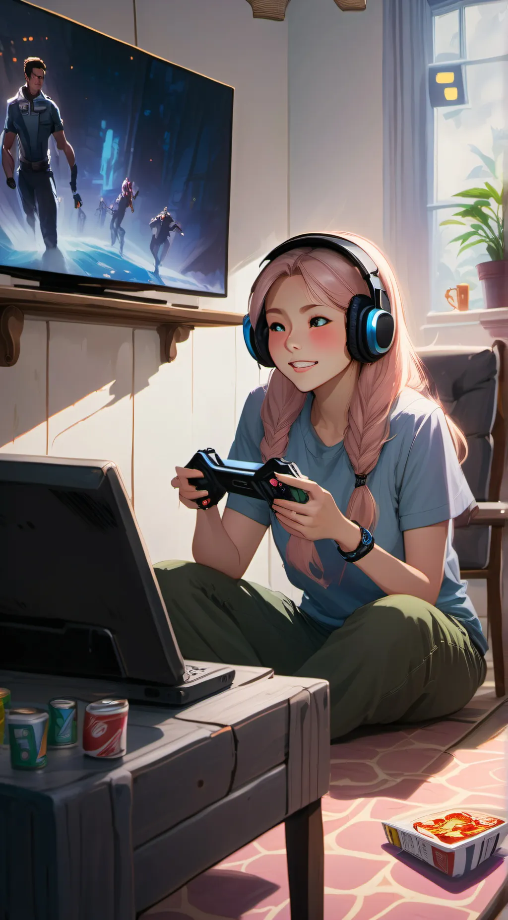 ai character: Rose background