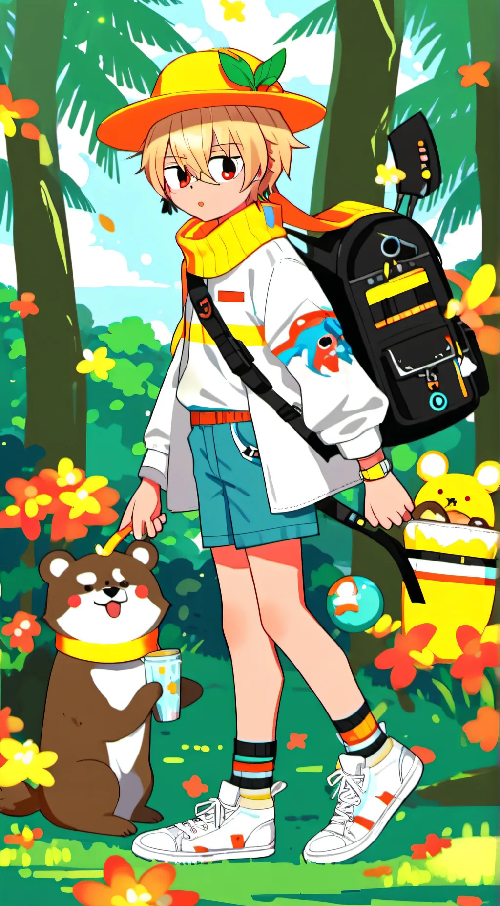 ai character: (Laboratory)  background