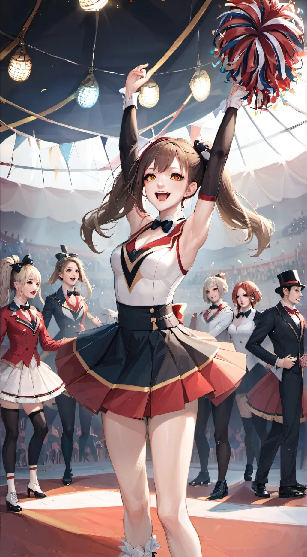 ai character: tadc cheerleading  background