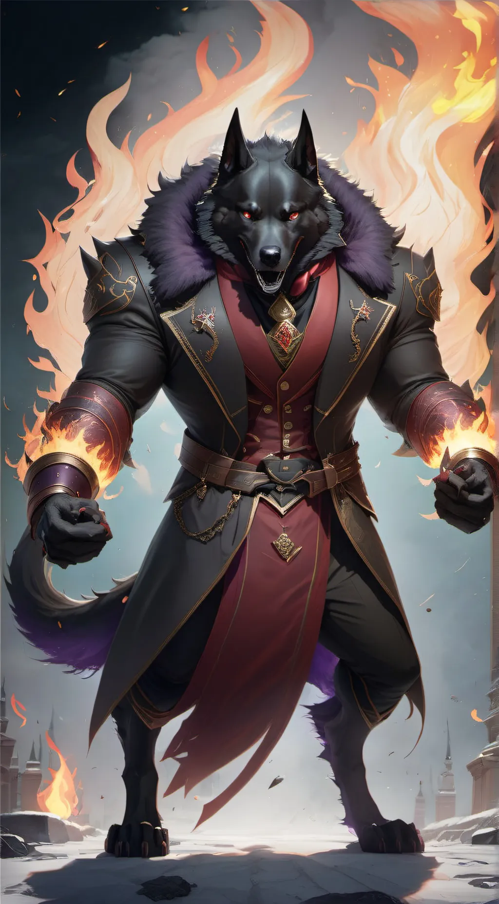 ai character: vortex background