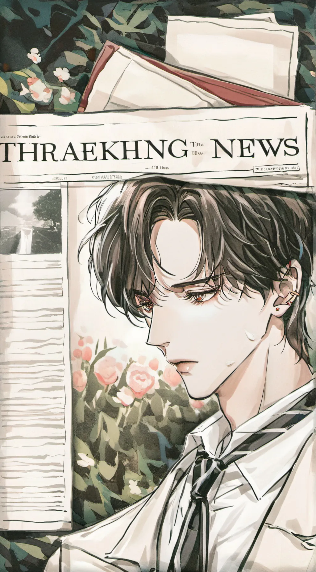 ai character: The breaking news background
