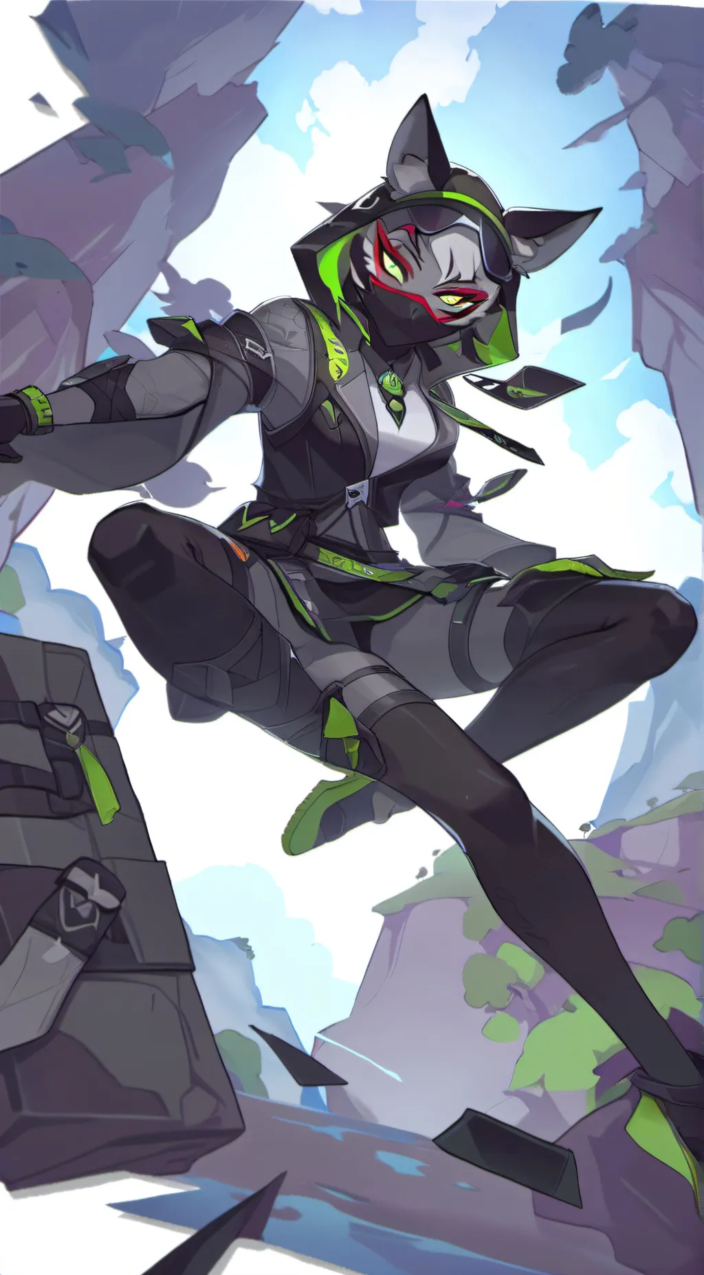 ai character: Jade Irvine  background