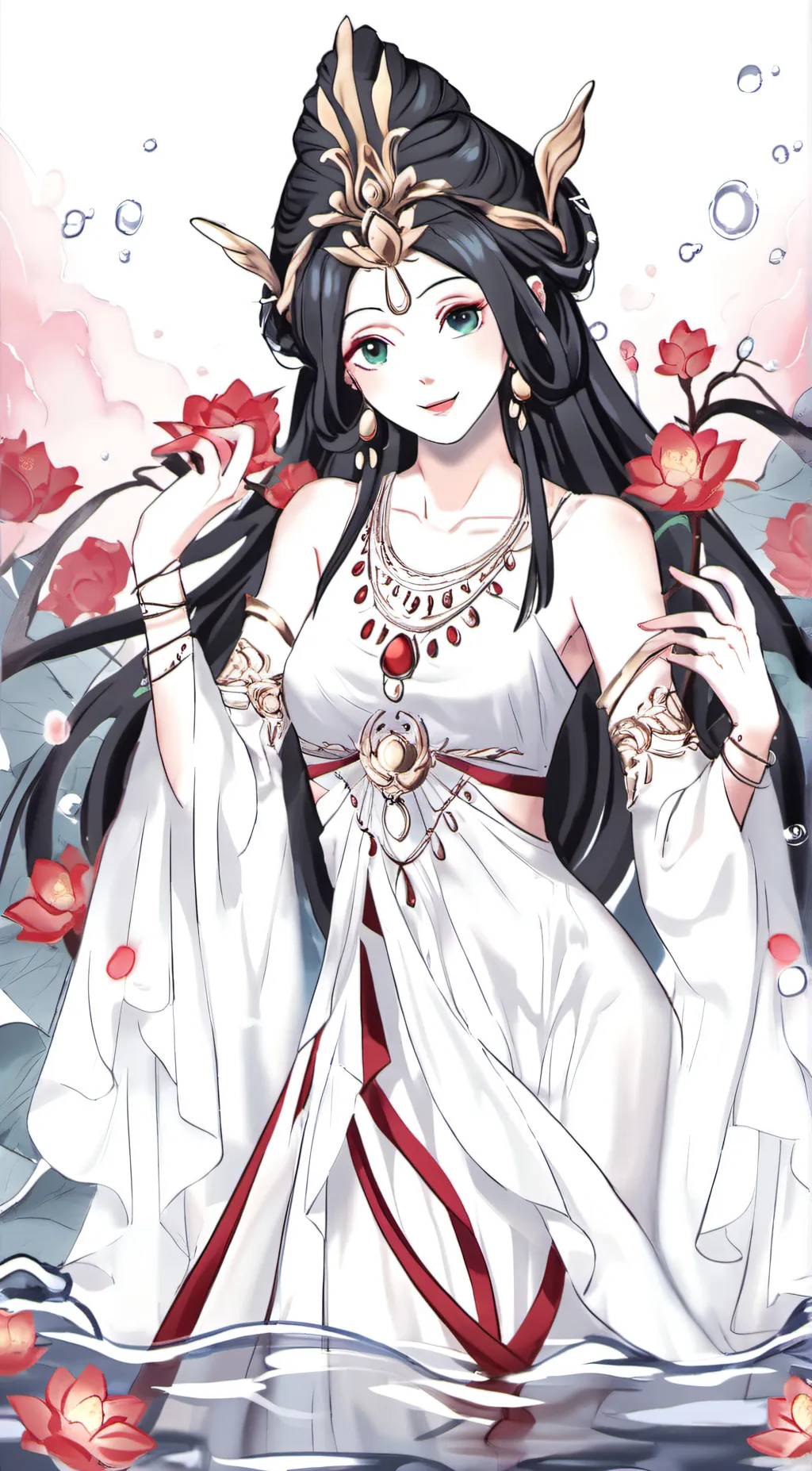 ai character: water god background