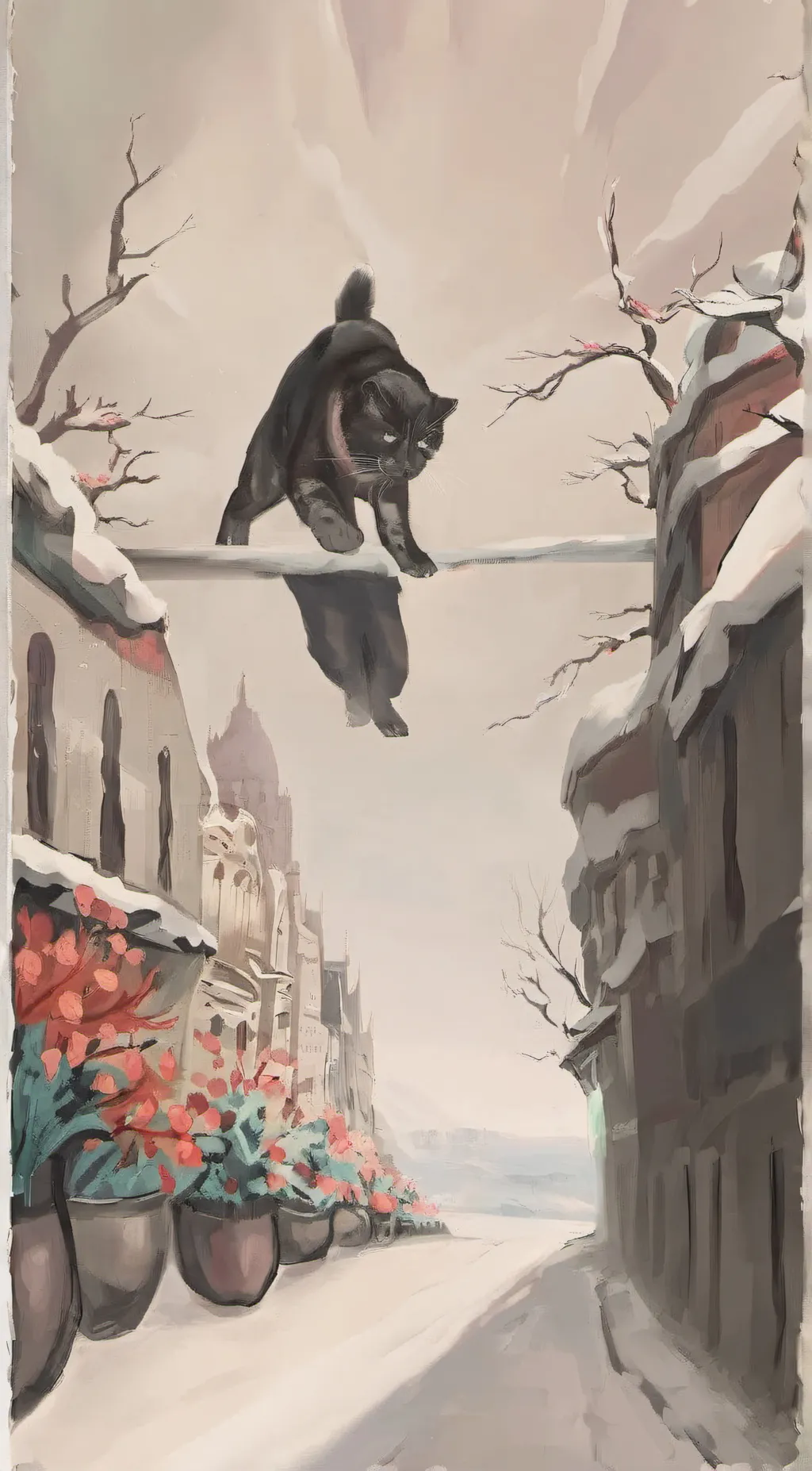 ai character: Painting  background