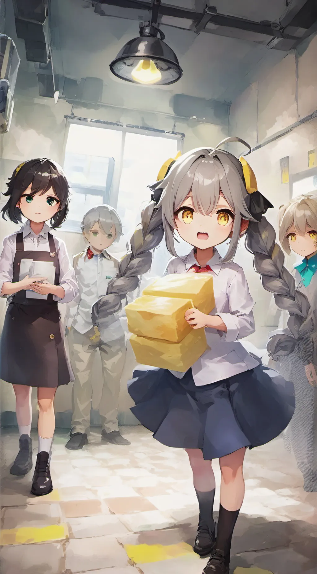 ai character: lab drones background