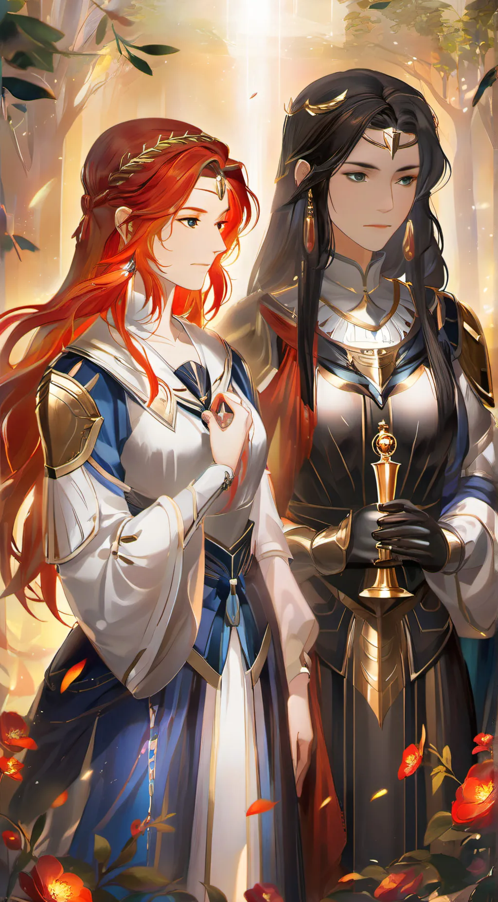 ai character: Athena&Persephone  background