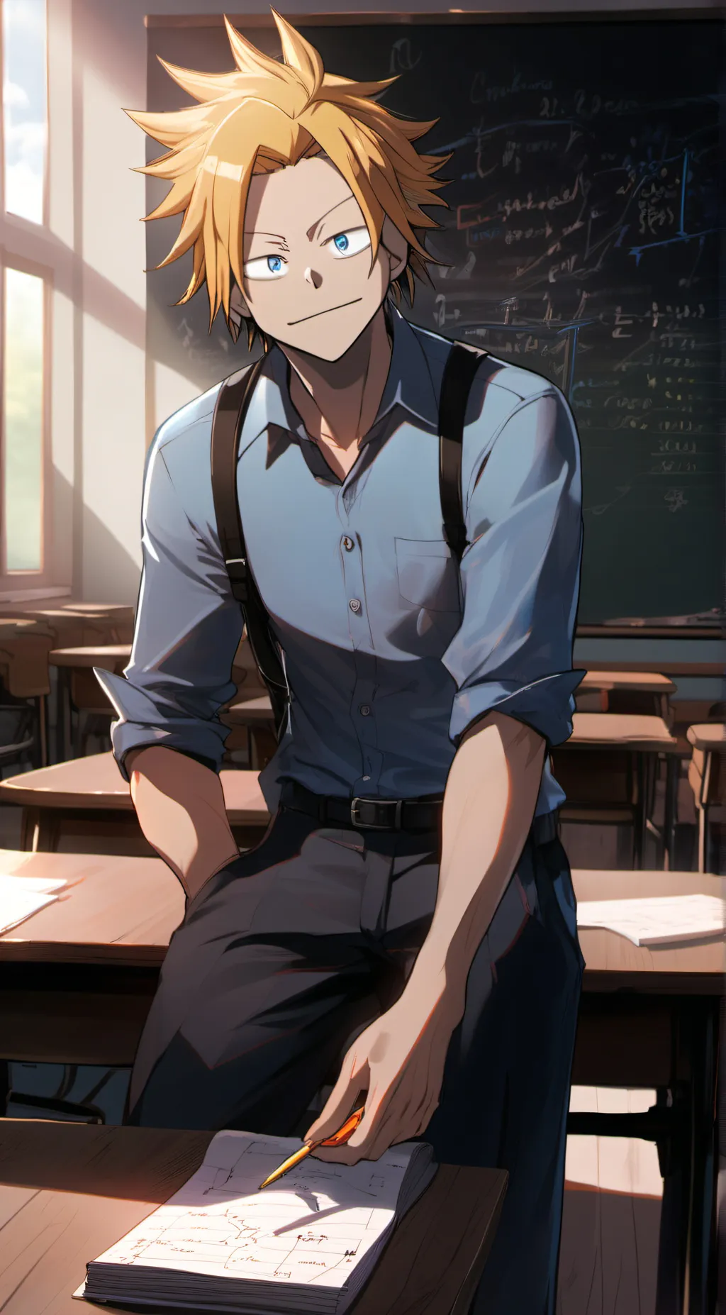 ai character: Denki  background