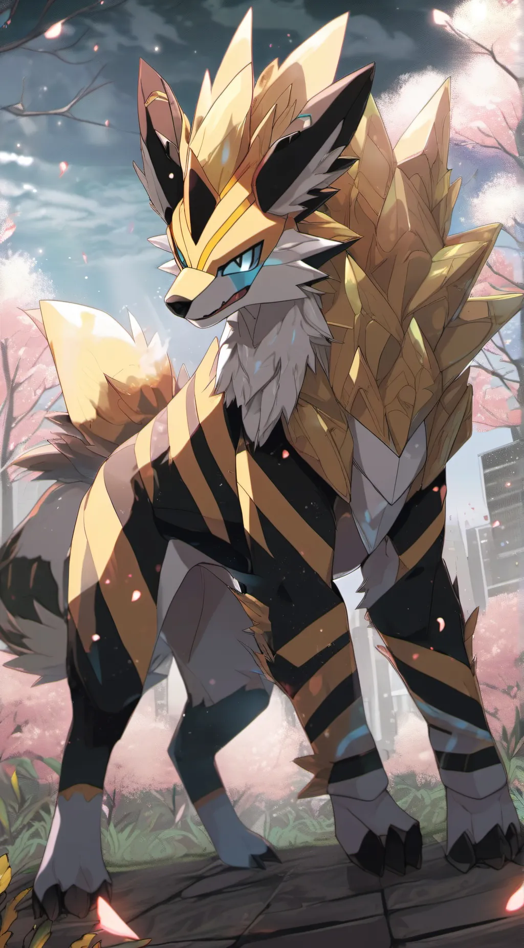 ai character: Zeraora  background