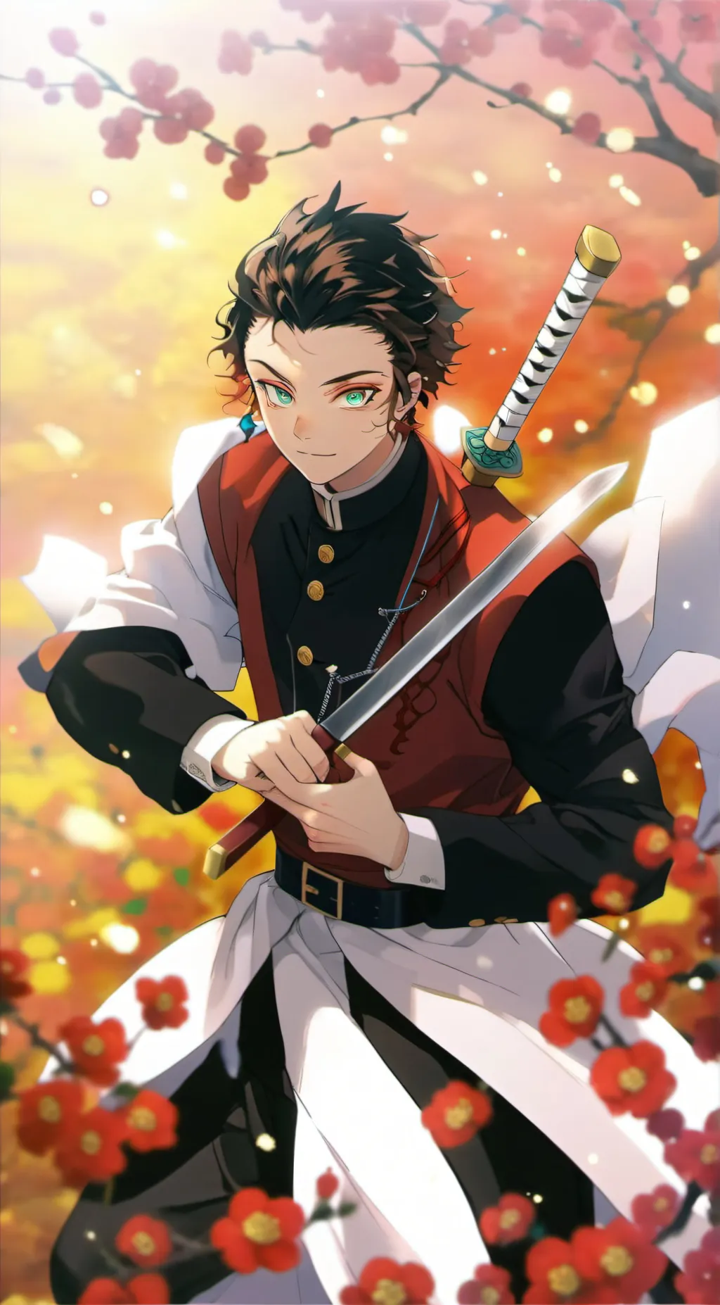 ai character: demon Slayer  background