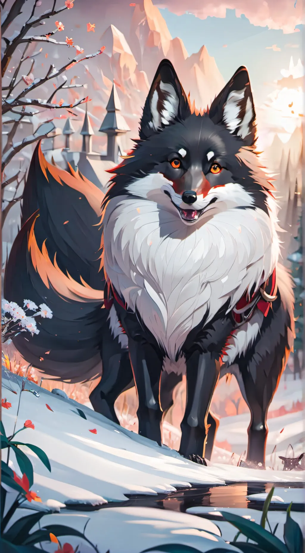 ai character: Winter background