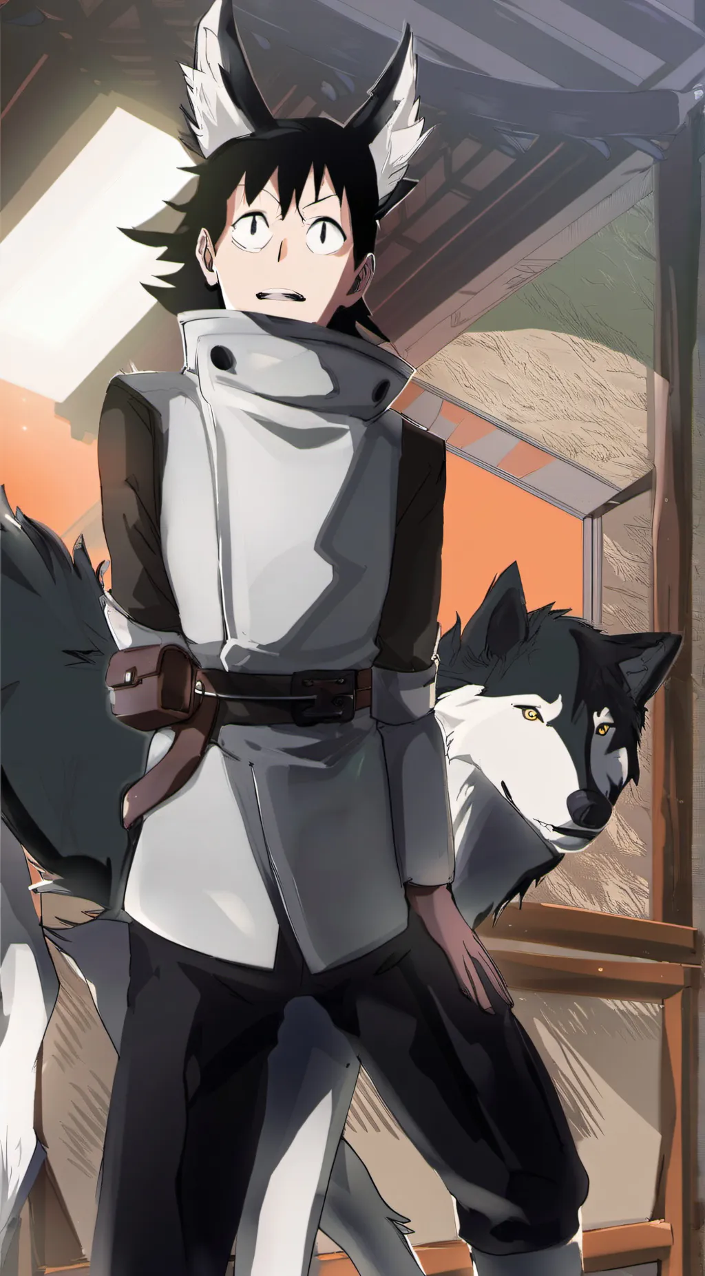 ai character: wolf sero background