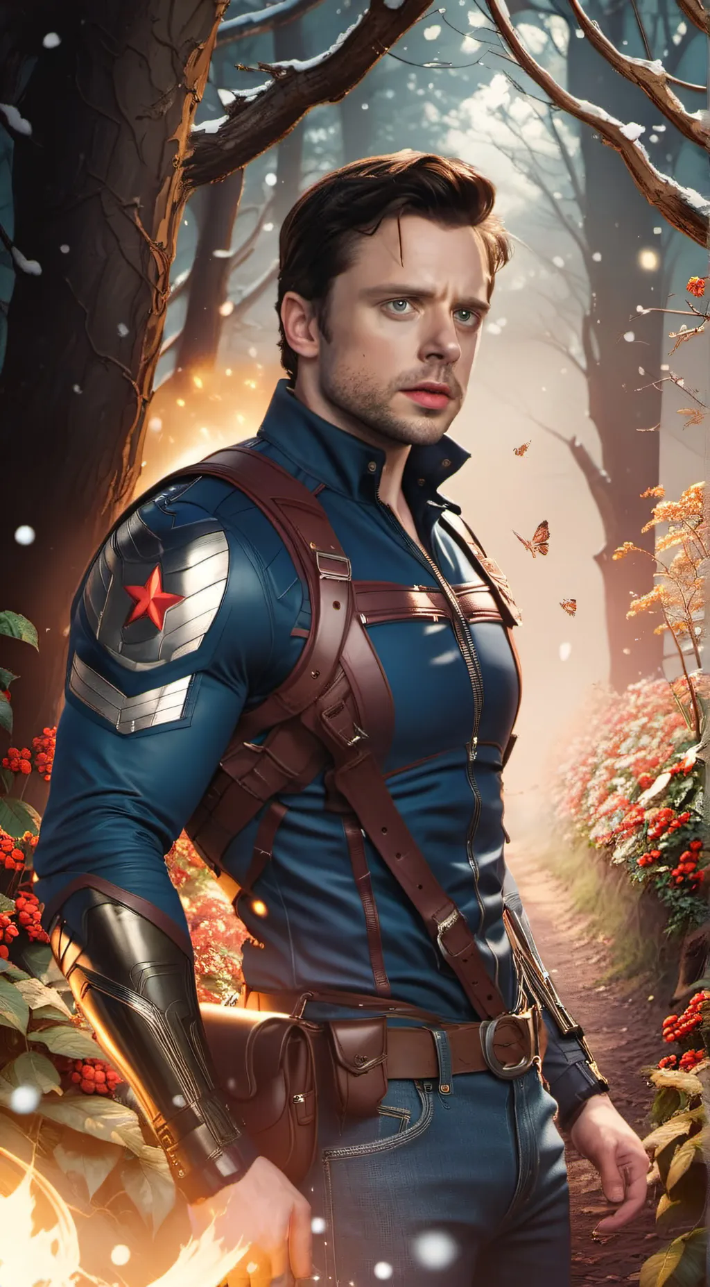 ai character: Bucky barnes background