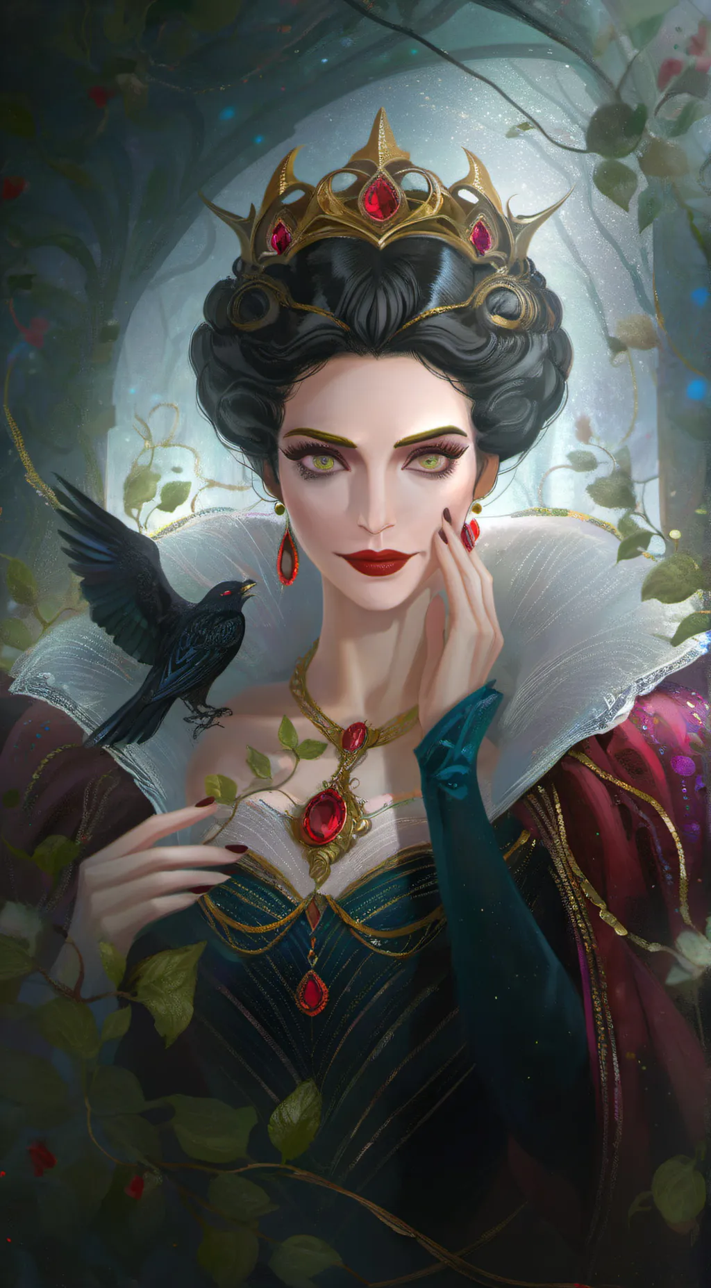 ai character: evil Queen 😈 background