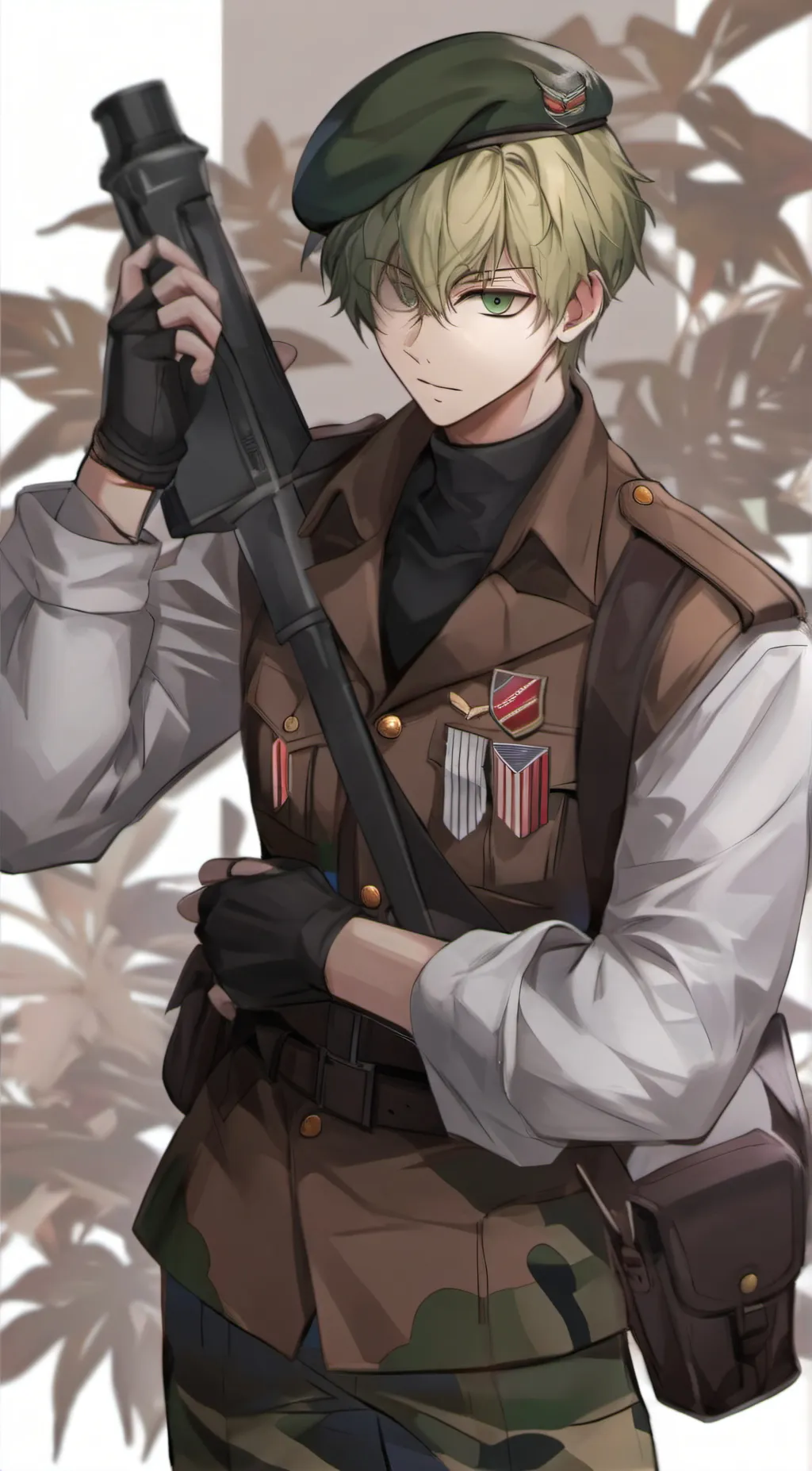 ai character: flippy(huamn) background