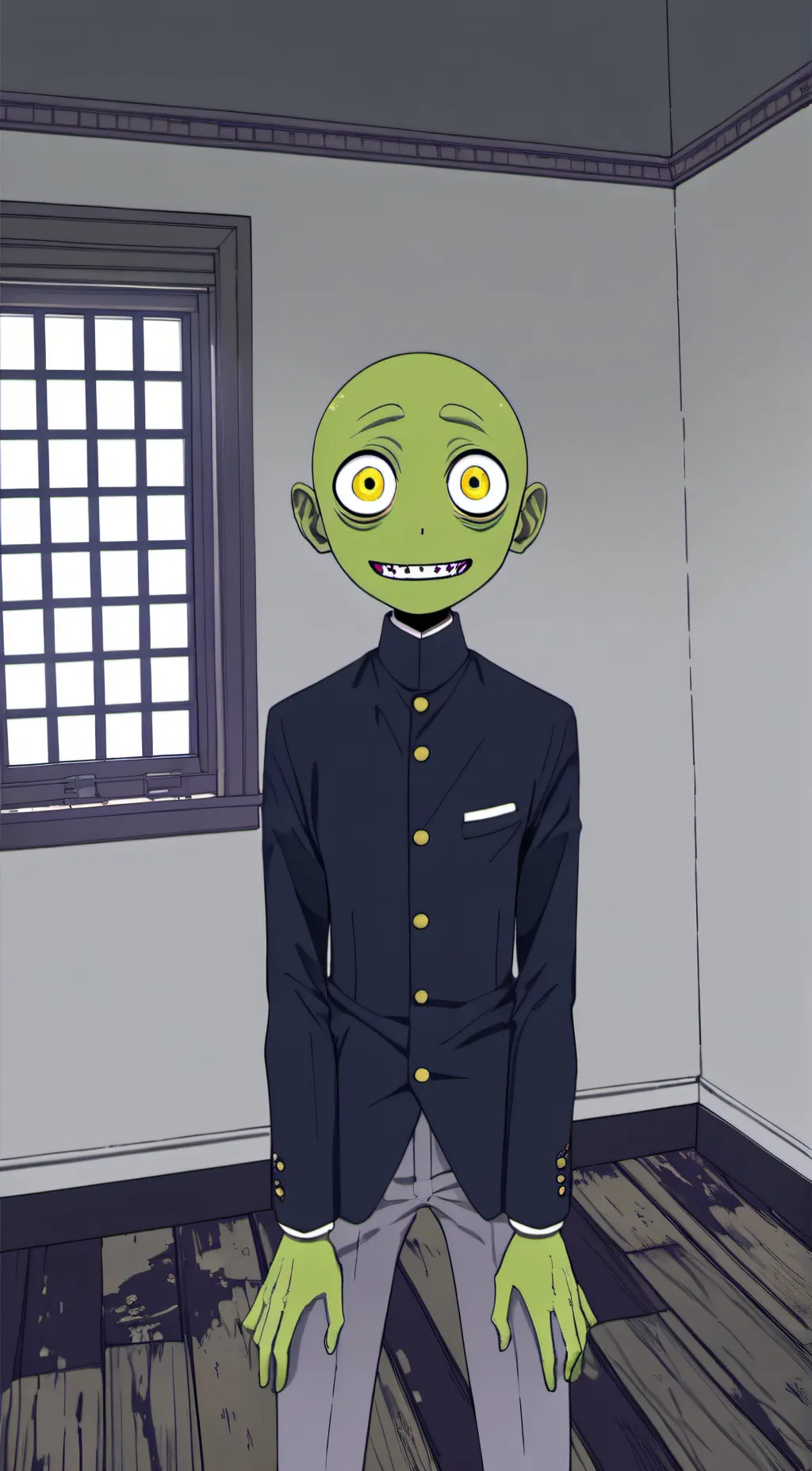 ai character: saled fingers background