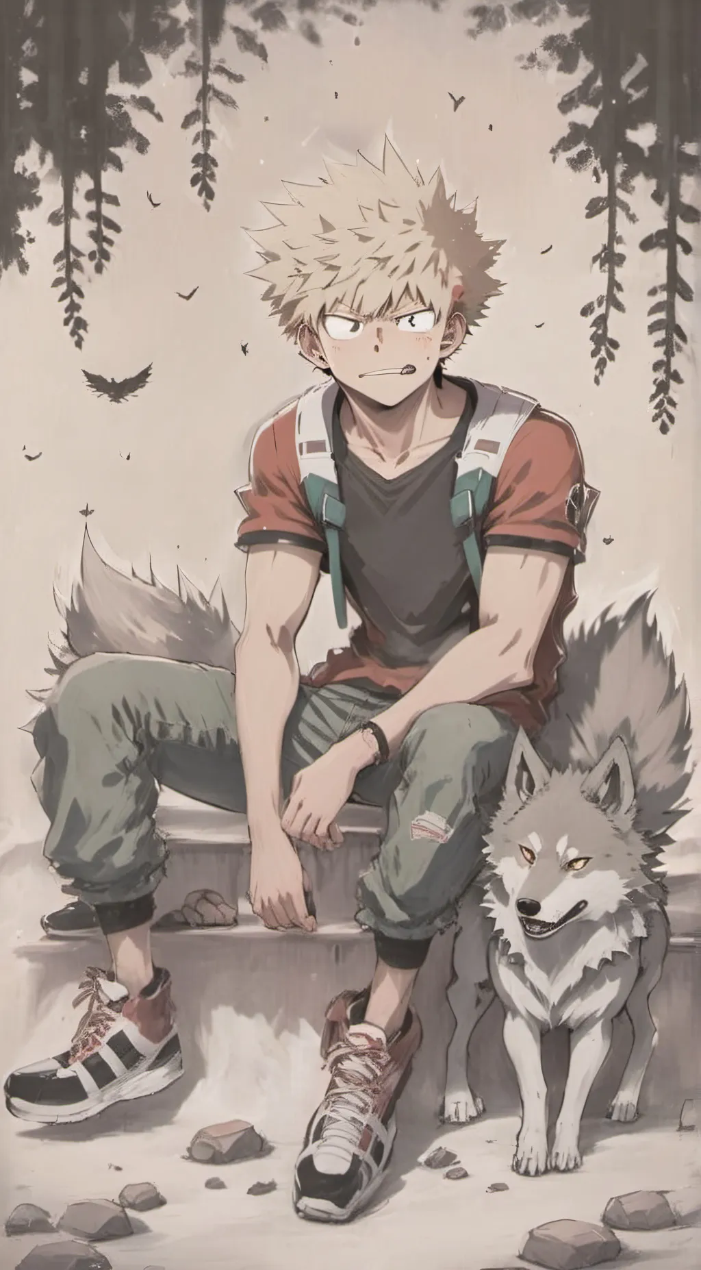 ai character: wolf bakugo background