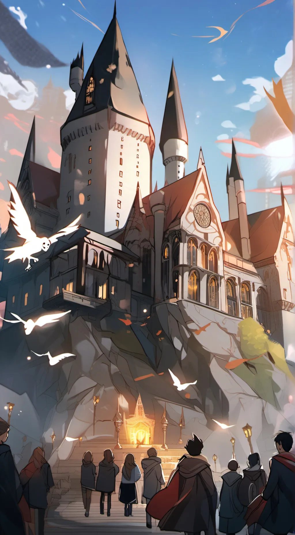 ai character: Hogwarts! background