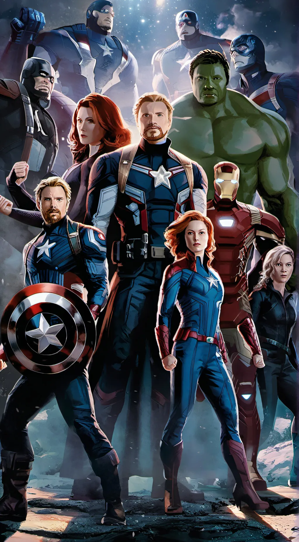 ai character: Avengers background