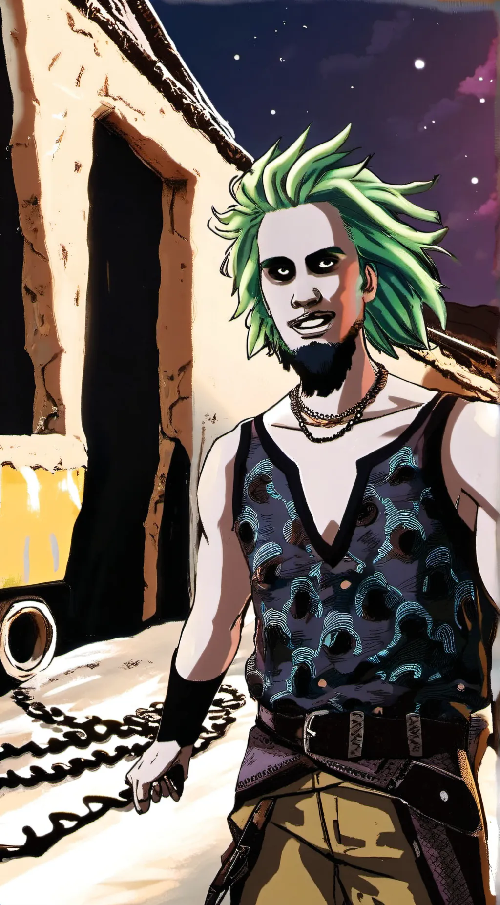 ai character: Beetlejuice background