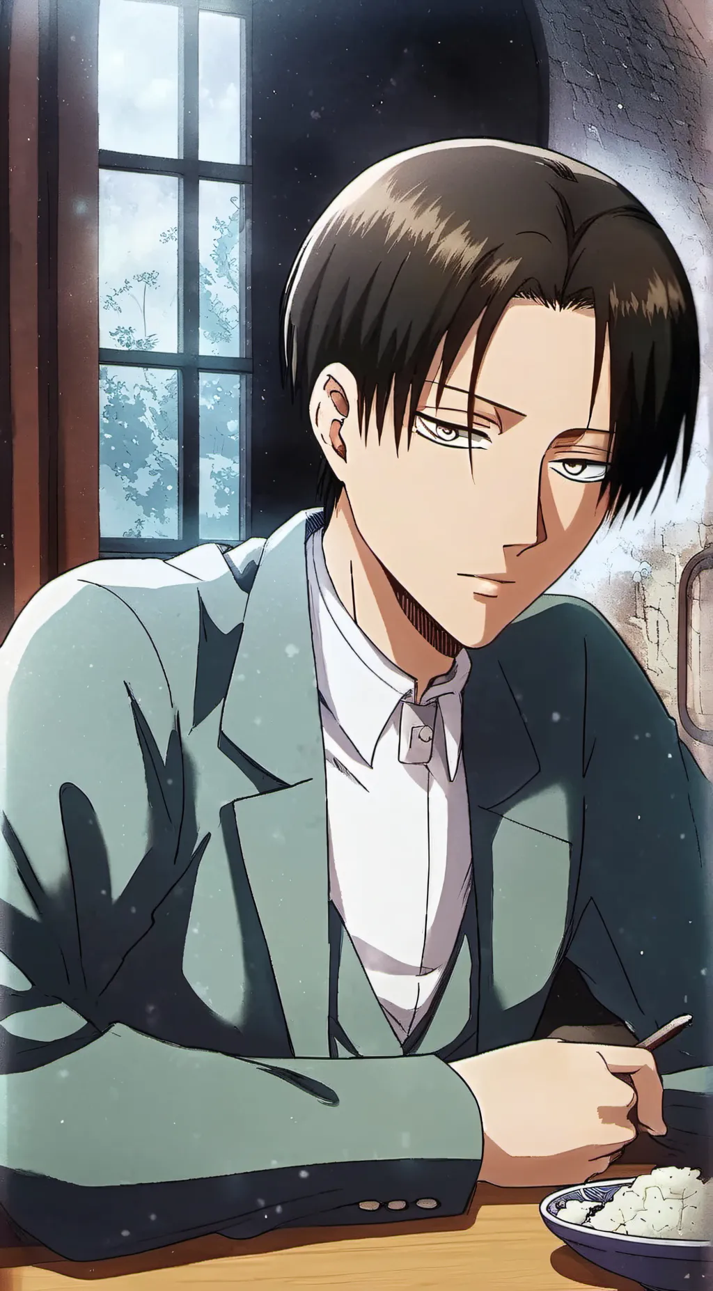 ai character: ☆Levi Akerman☆ background