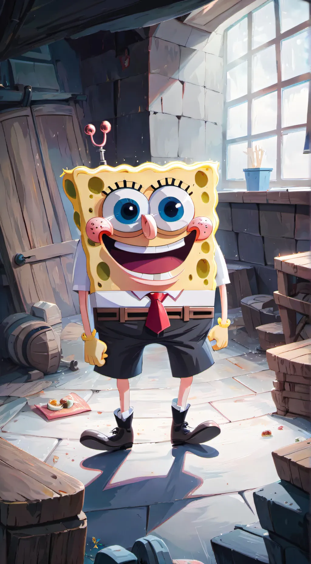 ai character: Spongebob background