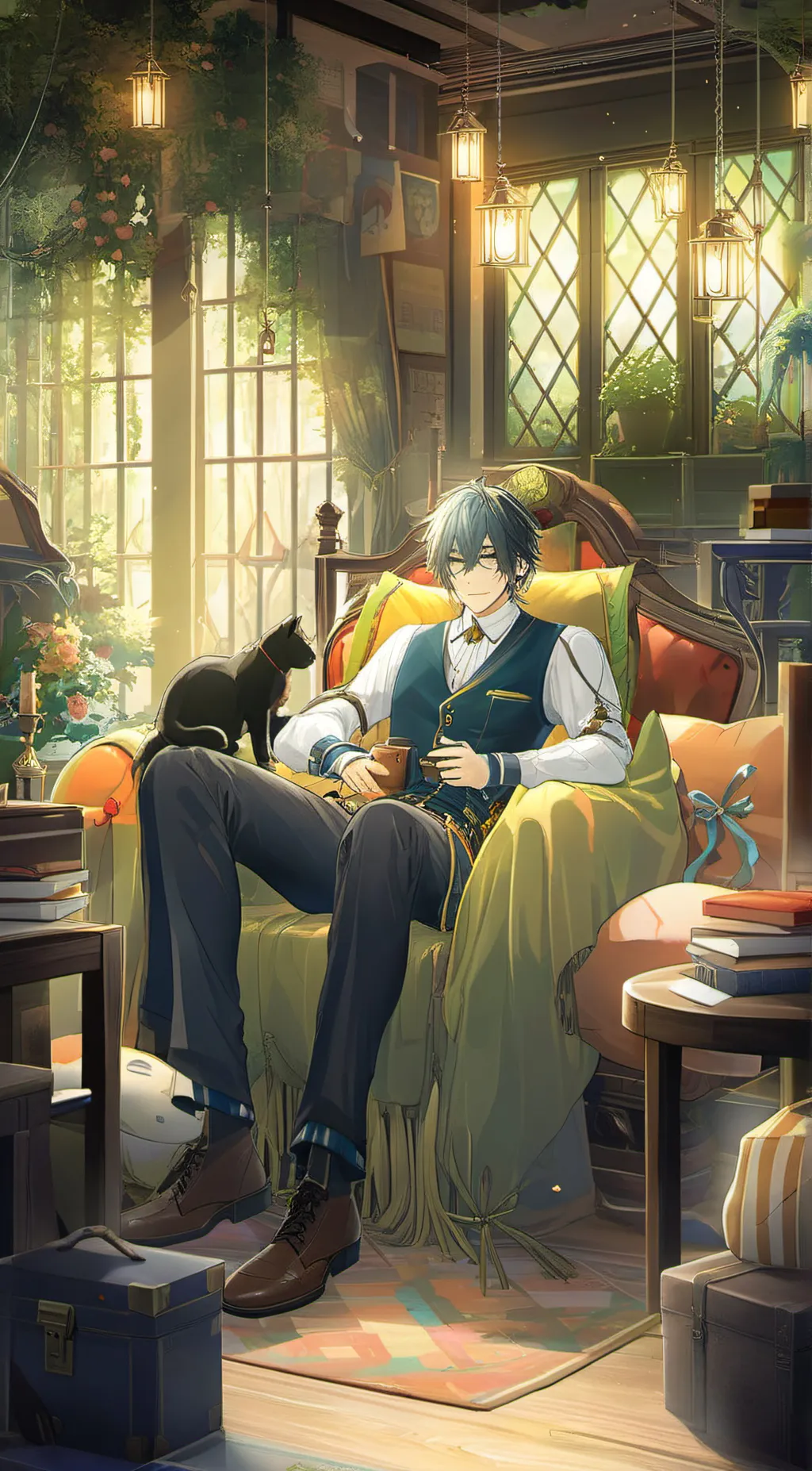 ai character: cat nap background