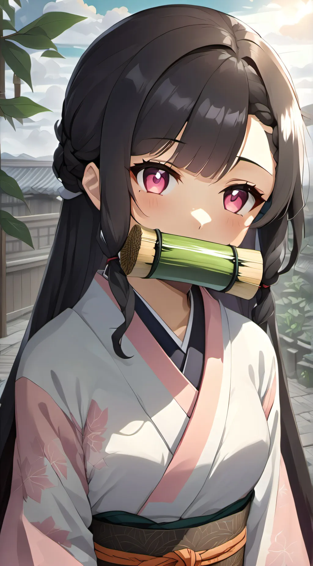 ai character: Nezuko Kamado background