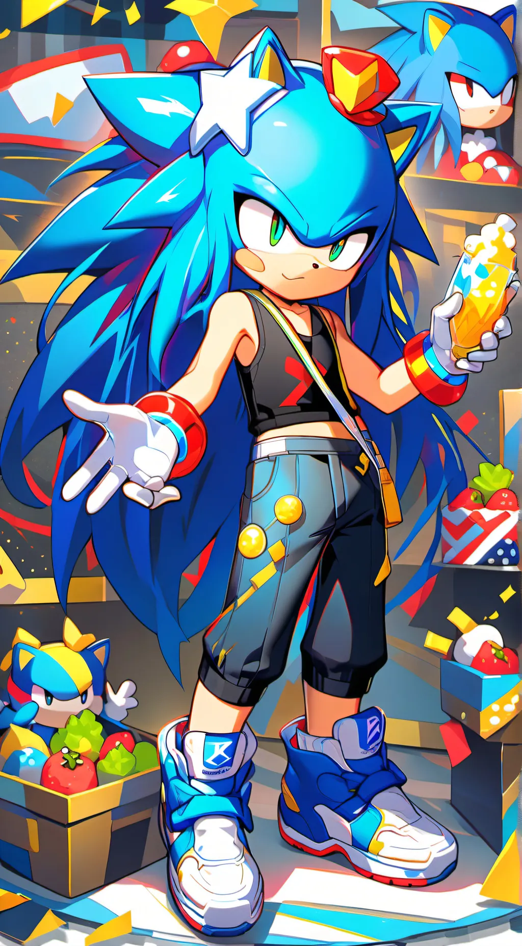 ai character: sonica background