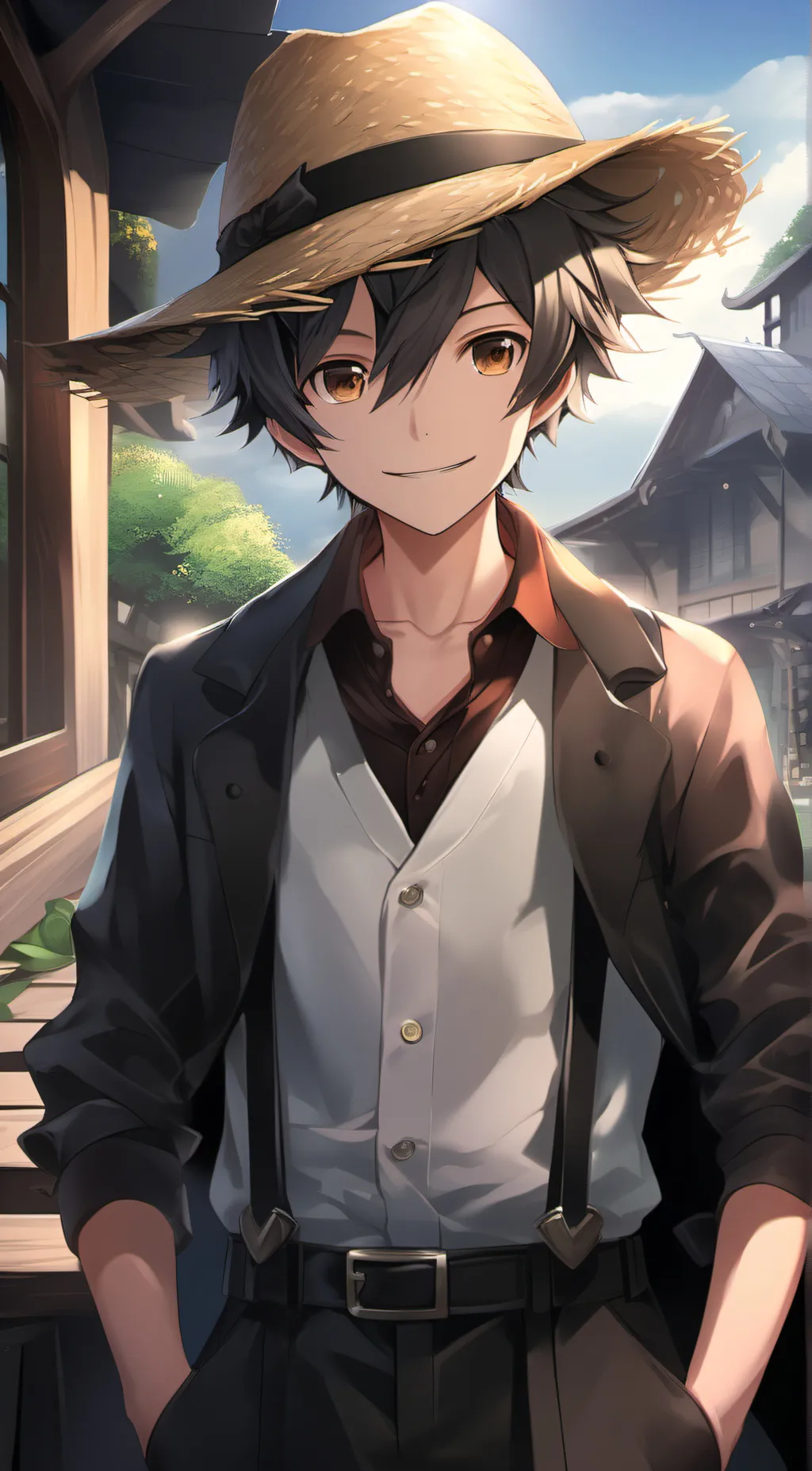 ai character: Luffy background