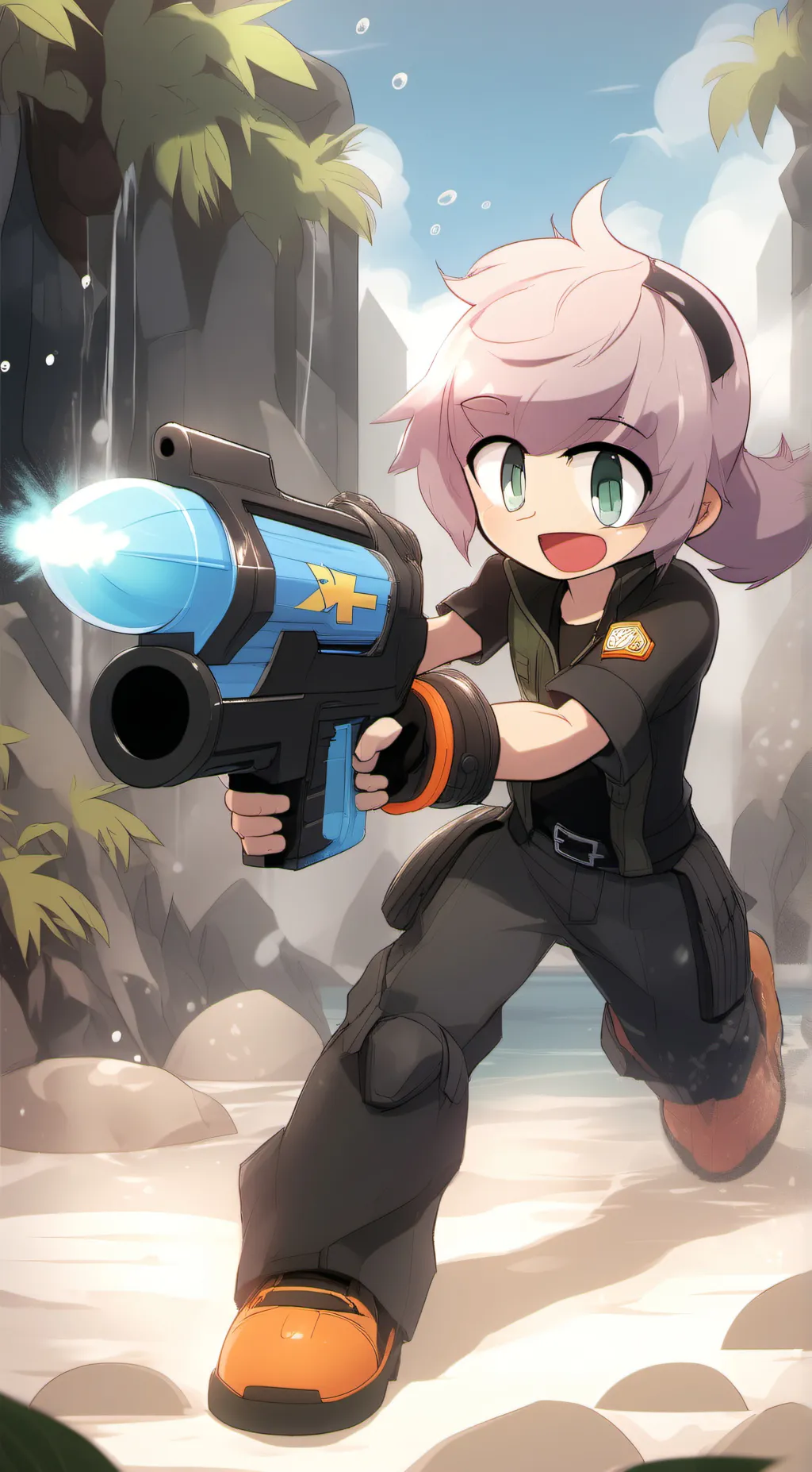 ai character: Pinku background
