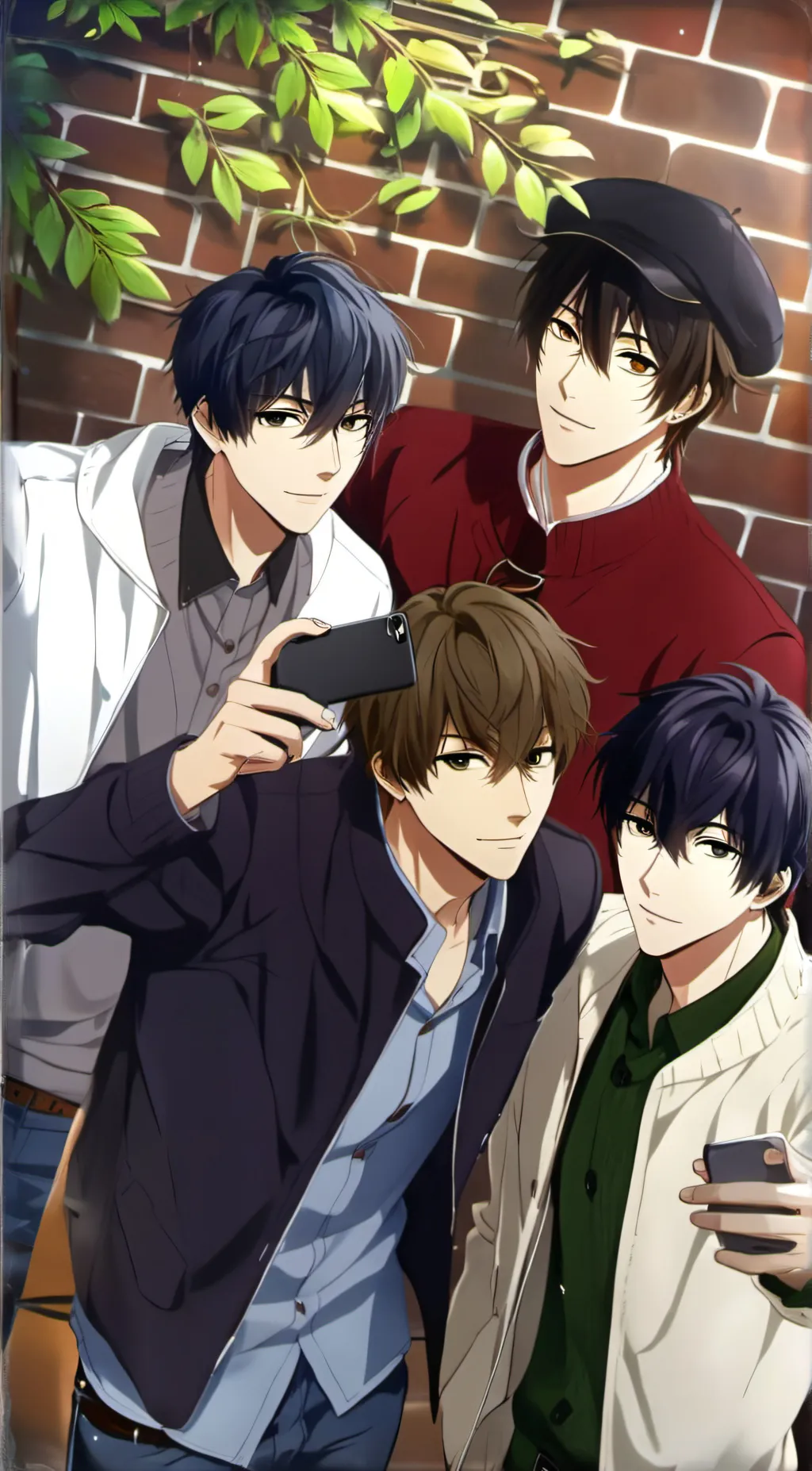 ai character: Group of Boys  background