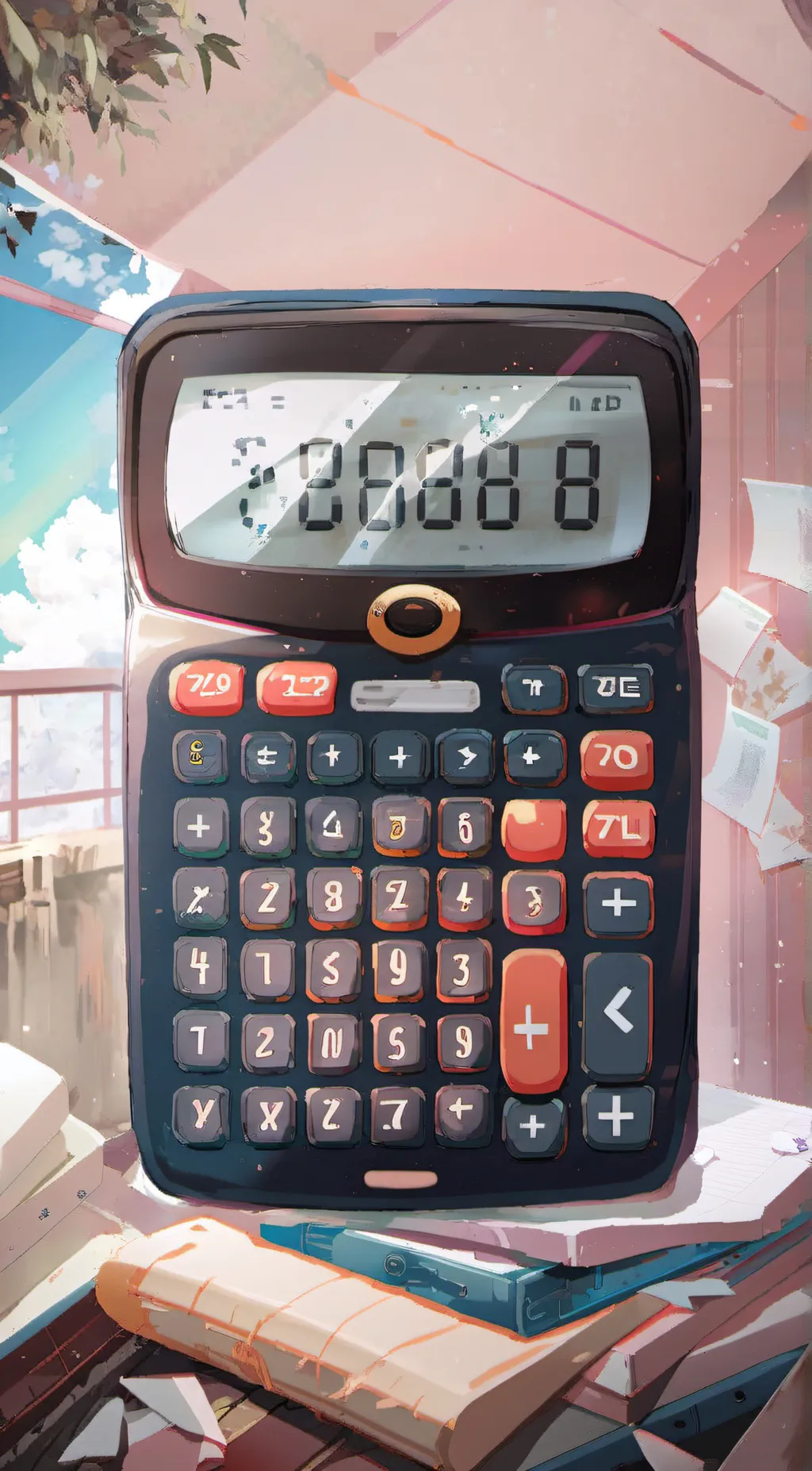 ai character: Calculator background