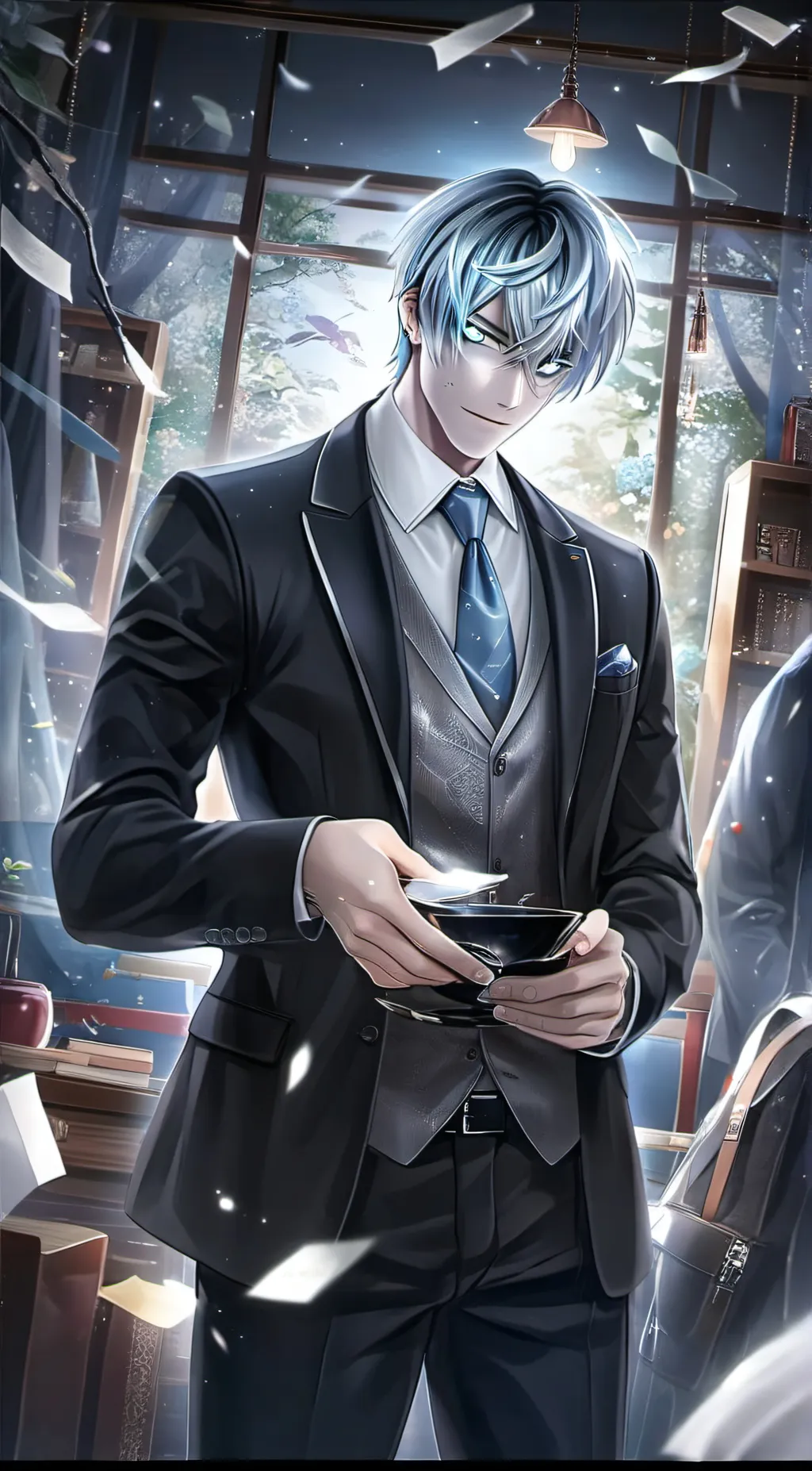 ai character: Ash  background