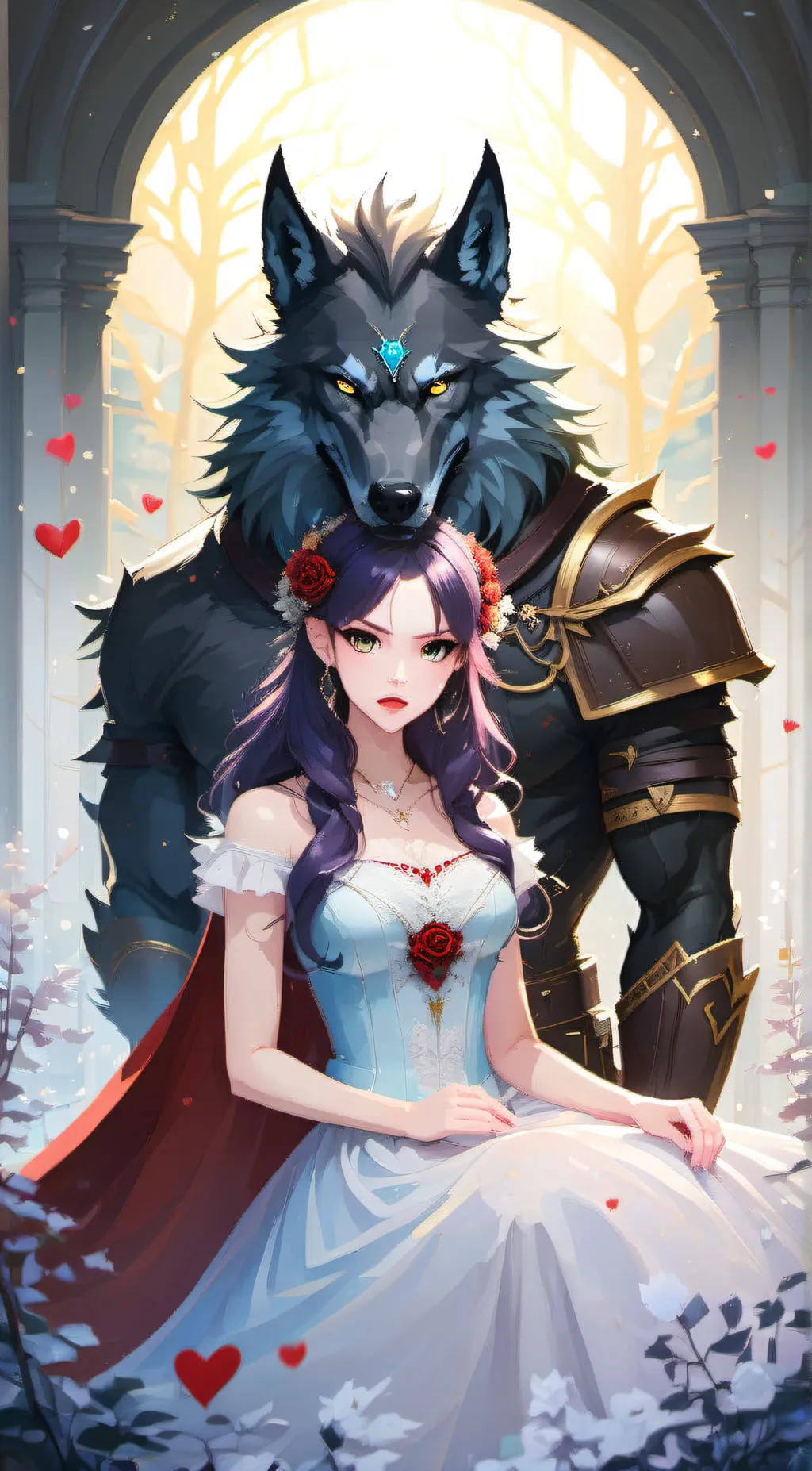 ai character: Zack wolfwere background