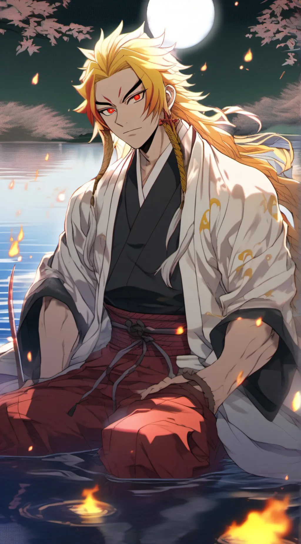 ai character: Rengoku kyojuro  background