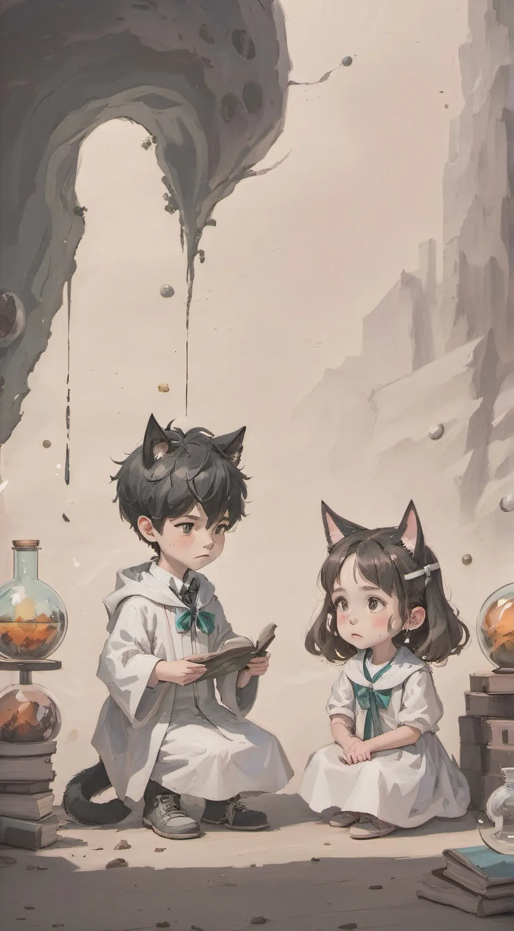 ai character: Labatory background